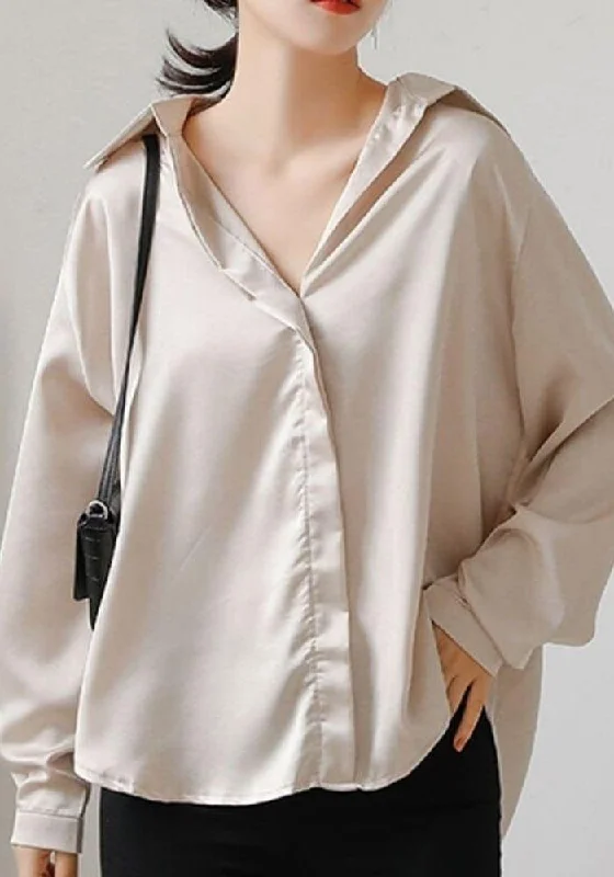 Cream Satin Blouse