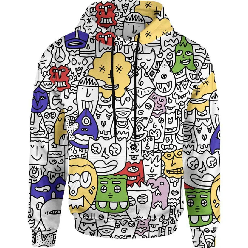Price Slash Pretty Done's Doodle Pullover Hoodie