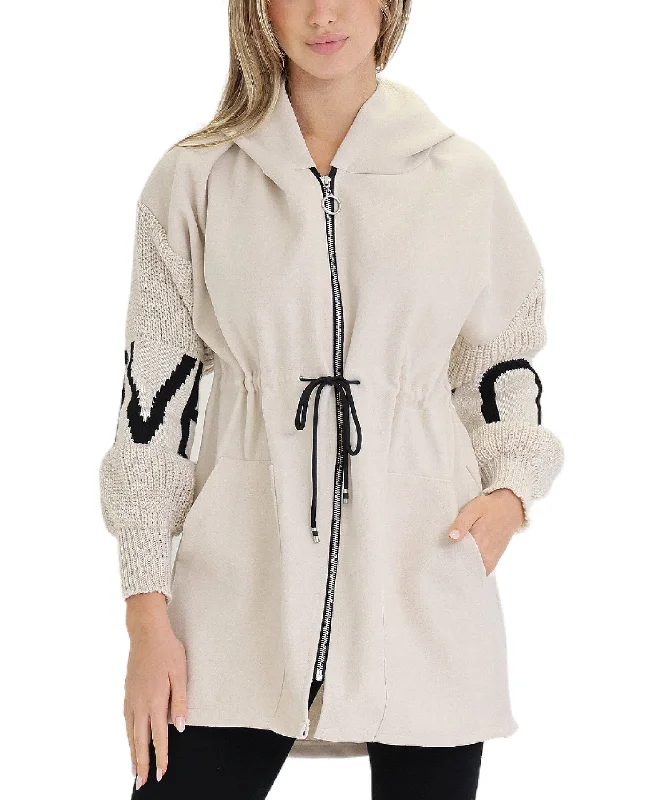 Weekend Savings Spectacular "Love" Sweater Jacket w/ Hood