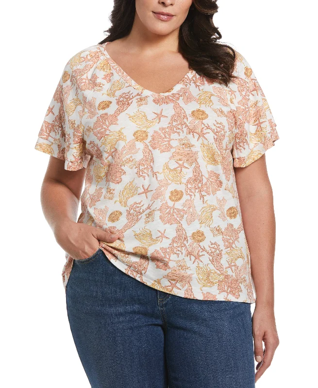 Weekend Deals That Sizzle Plus Size Flutter Raglan Sleeve Tee