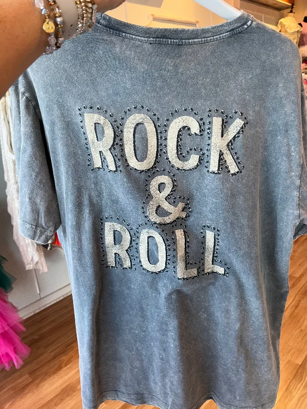 Rock & Roll Printed Back T-Shirt