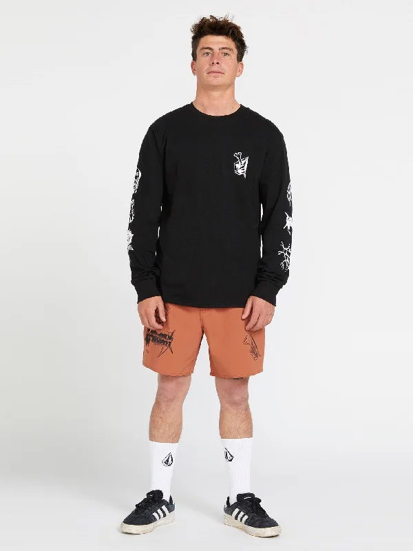 Reduced Price About Time Long Sleeve Tee  - Black