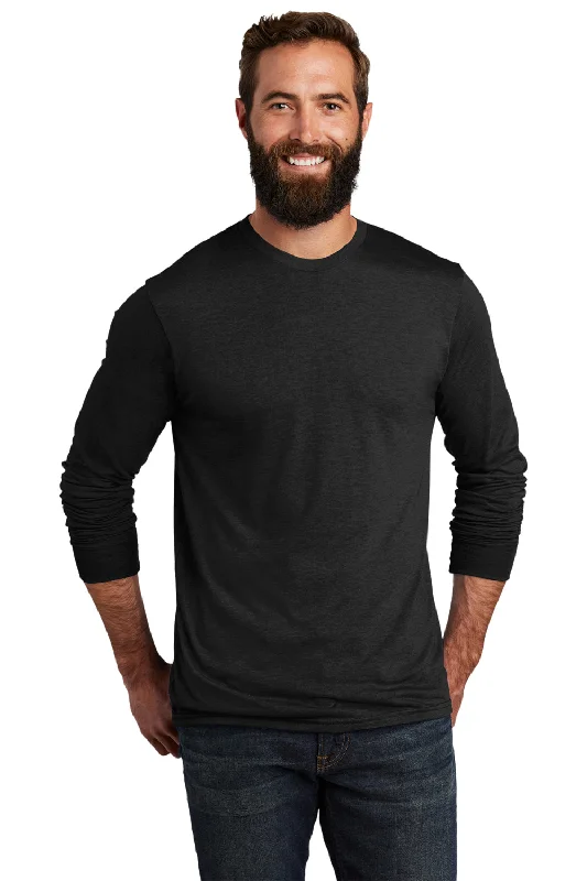 Steals and Deals Allmade Mens Long Sleeve Crewneck T-Shirt - Space Black