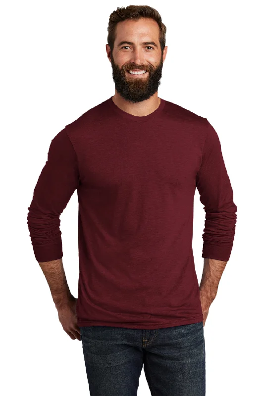 Shop and Save Allmade Mens Long Sleeve Crewneck T-Shirt - Vino Red