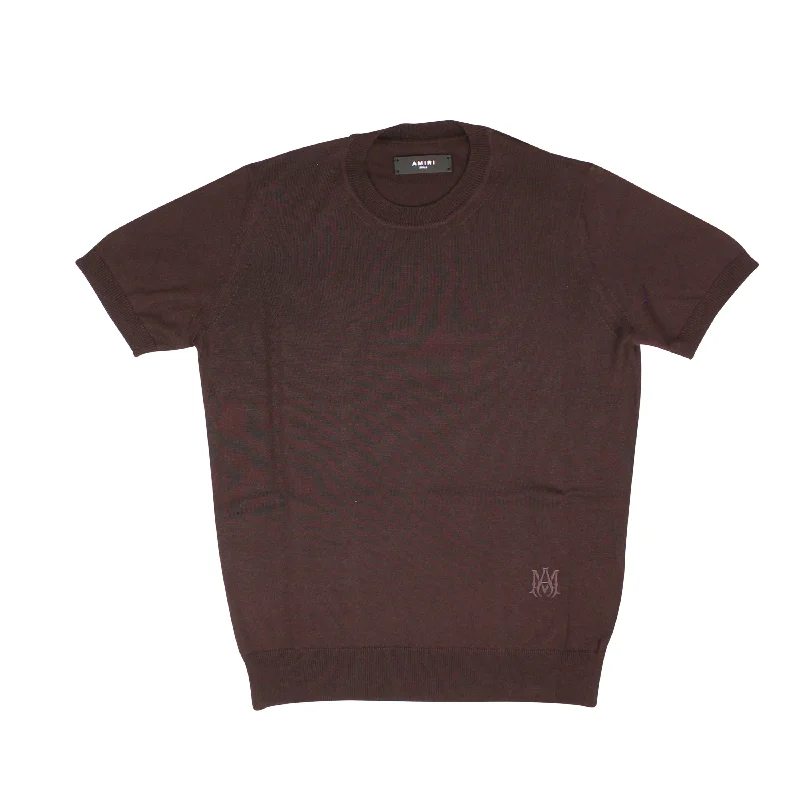 Discount Mania Amiri Ma Embroidered Tee - Brown