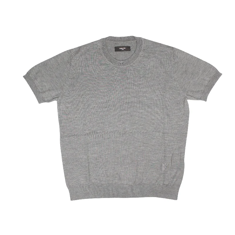 Shop Now Amiri Ma Embroidered Tee - Gray