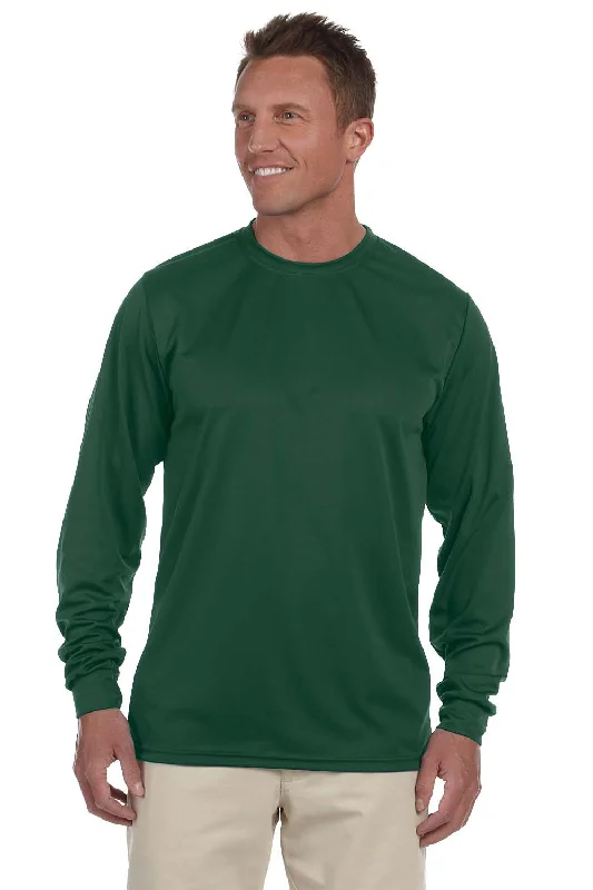 Savings Galore Augusta Sportswear Mens Moisture Wicking Long Sleeve Crewneck T-Shirt - Dark Green Savings Galore Augusta Sportswear Mens Moisture Wicking Long Sleeve Crewneck T-Shirt - Dark Green