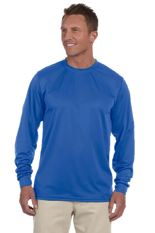 Quick Sale Augusta Sportswear Mens Moisture Wicking Long Sleeve Crewneck T-Shirt - Royal Blue