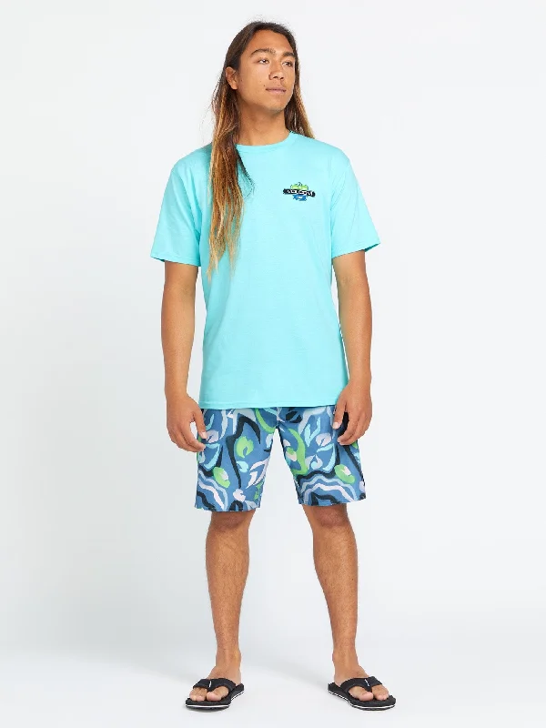 Year-End Deals Back Fill Short Sleeve Tee - Crete Blue