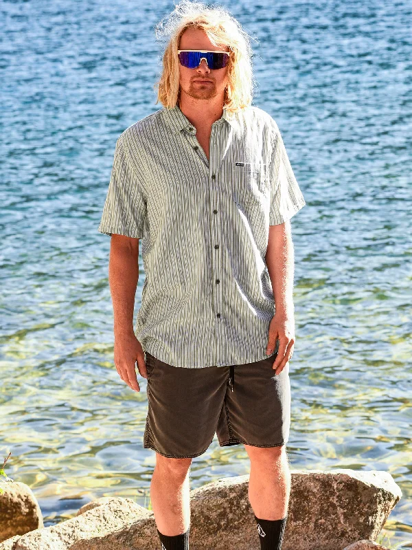 Early Access Barstone Woven Short Sleeve Shirt - Tower Grey