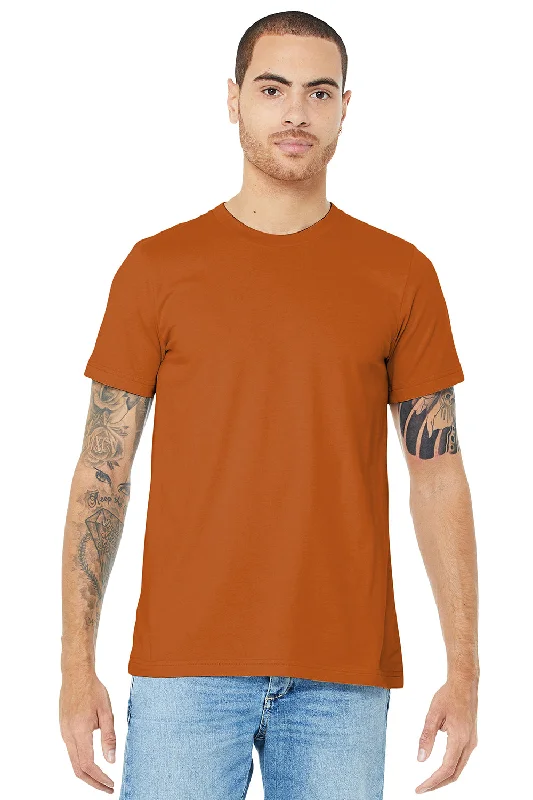 Seasonal Sale Bella + Canvas Mens Jersey Short Sleeve Crewneck T-Shirt - Autumn Orange