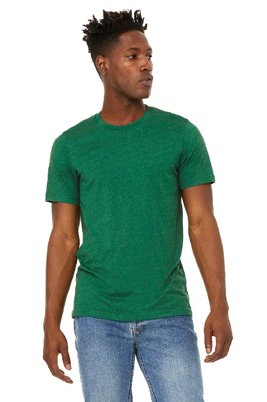 Can't Be Beat Bella + Canvas Mens Jersey Short Sleeve Crewneck T-Shirt - Heather Grass Green Can't Be Beat Bella + Canvas Mens Jersey Short Sleeve Crewneck T-Shirt - Heather Grass Green