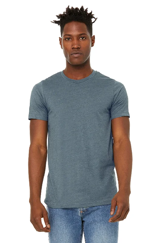 Unmissable Offer Bella + Canvas Mens Jersey Short Sleeve Crewneck T-Shirt - Heather Slate Blue Unmissable Offer Bella + Canvas Mens Jersey Short Sleeve Crewneck T-Shirt - Heather Slate Blue