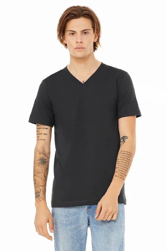 Weekend Deals That Wow Bella + Canvas Mens Jersey Short Sleeve V-Neck T-Shirt - Dark Grey Weekend Deals That Wow Bella + Canvas Mens Jersey Short Sleeve V-Neck T-Shirt - Dark Grey