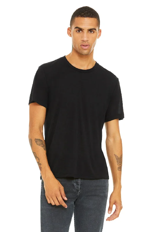 Flash Deals Bella + Canvas Mens Short Sleeve Crewneck T-Shirt - Black