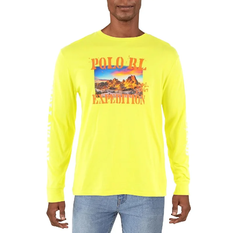 Overstock Big & Tall Mens Cotton Crewneck Graphic T-Shirt