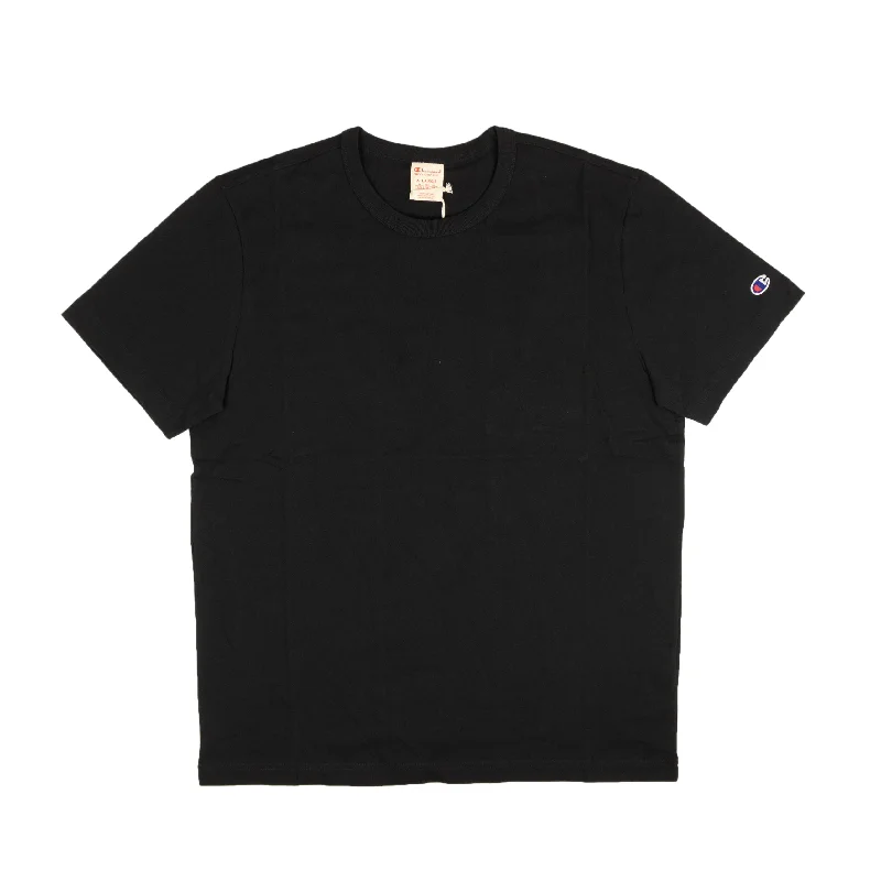 Year-End Clearance Black Embroidered Logo Short Sleeve T-Shirt