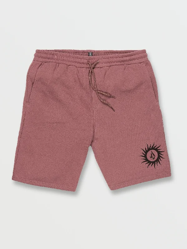 Markdowns Booker Fleece Shorts - Bordeaux Brown