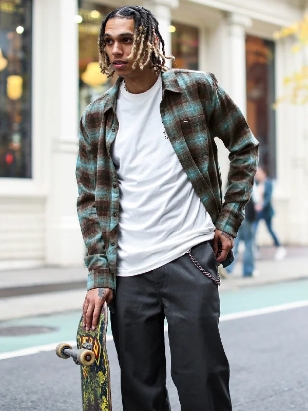 Weekend Deals to Make You Happy Caden Plaid Long Sleeve Shirt - Black
