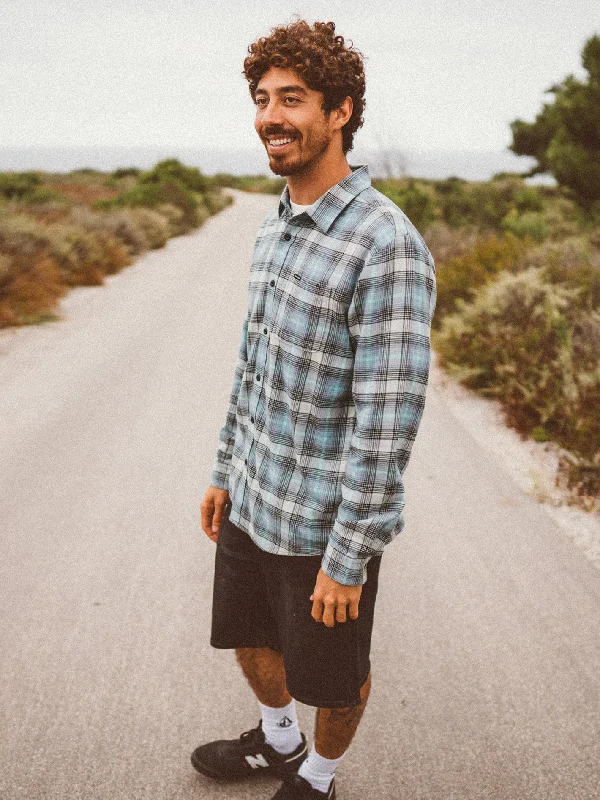 Great Deal Caden Plaid Long Sleeve Shirt - Tower Grey