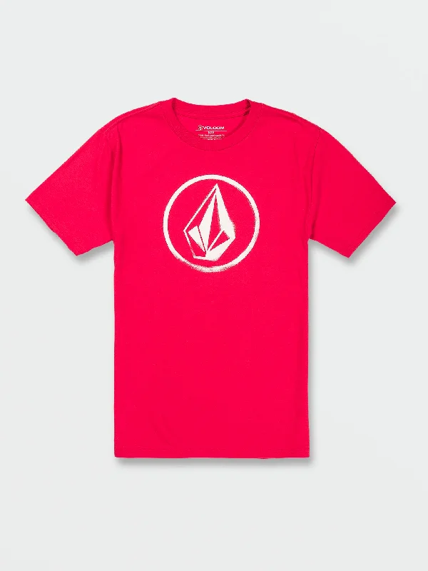 Clearance Event Circle Stone Short Sleeve Tee - Ribbon Red