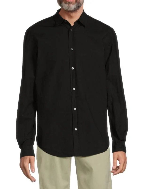 Fantastic Savings Classic Poplin Shirt In Noir