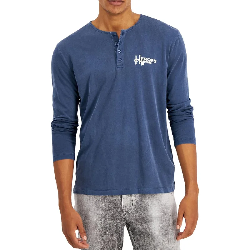 Weekend Savings Sensation Classic Seven Mens Graphic Tee Henley Shirt