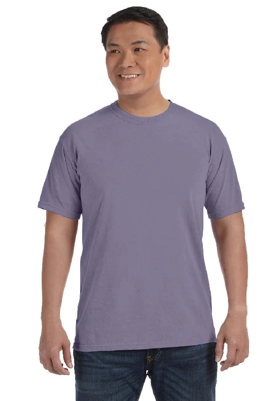 Price Reduction Comfort Colors Mens Short Sleeve Crewneck T-Shirt - Wine Purple