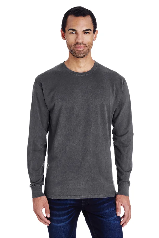 Early Access ComfortWash By Hanes Mens Long Sleeve Crewneck T-Shirt - Railroad Grey