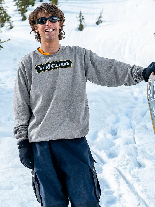 Now or Never Mens Core Hydro Crew Pullover - Heather Grey