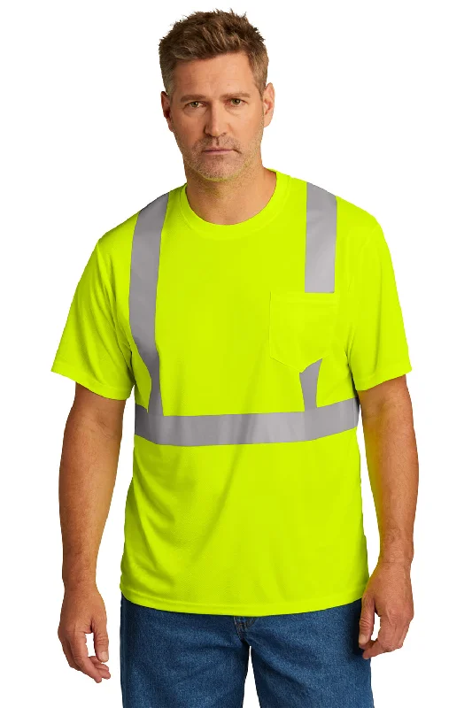 Weekend Bargains to Snag CornerStone Mens ANSI 107 Class 2 Moisture Wicking Short Sleeve Crewneck T-Shirt w/ Pocket - Safety Yellow Weekend Bargains to Snag CornerStone Mens ANSI 107 Class 2 Moisture Wicking Short Sleeve Crewneck T-Shirt w/ Pocket - Safety Yellow