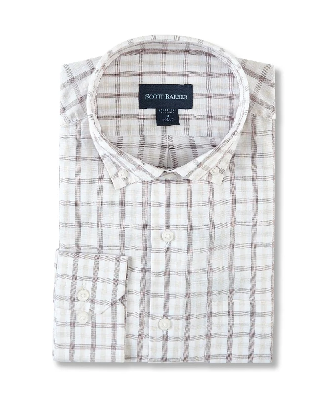Weekend Bargains Just for You Cotton/Linen Tattersall, Natural