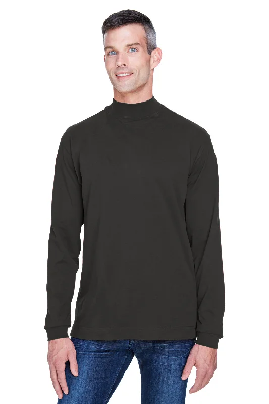 Deal Explosion Devon & Jones Mens Sueded Jersey Long Sleeve Mock Neck T-Shirt - Black Deal Explosion Devon & Jones Mens Sueded Jersey Long Sleeve Mock Neck T-Shirt - Black