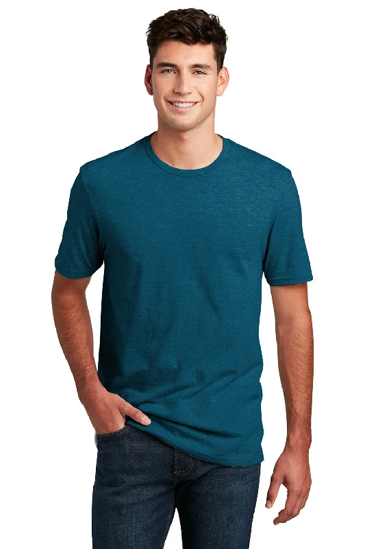 Weekend Bargains to Indulge In District Mens Perfect Blend Short Sleeve Crewneck T-Shirt - Deep Turquoise Blue Fleck Weekend Bargains to Indulge In District Mens Perfect Blend Short Sleeve Crewneck T-Shirt - Deep Turquoise Blue Fleck