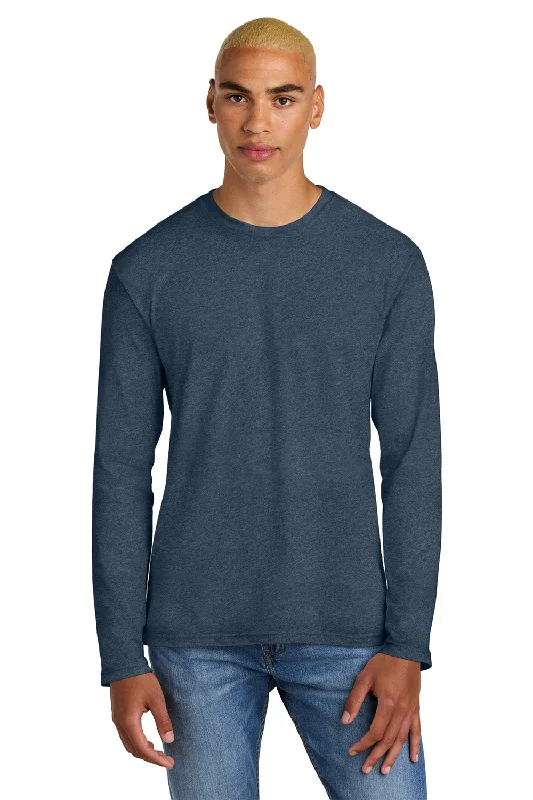 Weekend Bargains to Grab District Mens Perfect Weight Long Sleeve Crewneck T-Shirt - Heather Navy Blue Weekend Bargains to Grab District Mens Perfect Weight Long Sleeve Crewneck T-Shirt - Heather Navy Blue