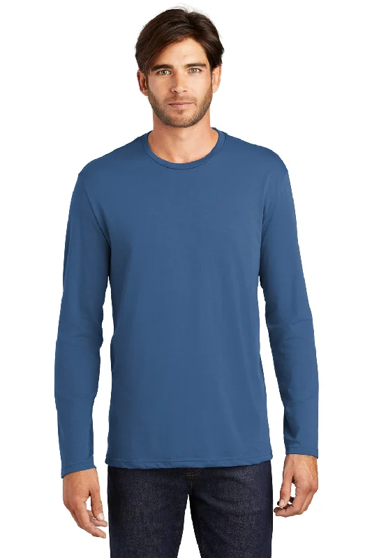 Year-End Sale District Mens Perfect Weight Long Sleeve Crewneck T-Shirt - Maritime Blue Year-End Sale District Mens Perfect Weight Long Sleeve Crewneck T-Shirt - Maritime Blue