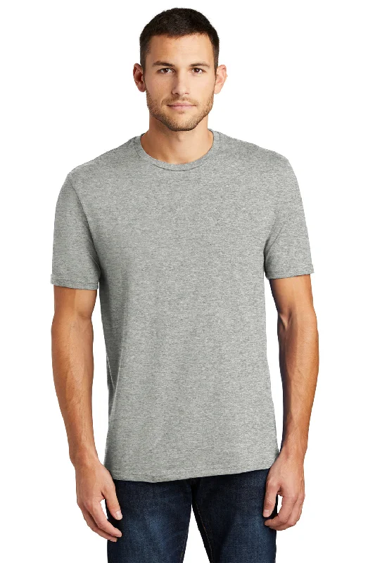 Weekend Extravaganza: Shop Now District Mens Perfect Weight Short Sleeve Crewneck T-Shirt - Heather Steel Grey Weekend Extravaganza: Shop Now District Mens Perfect Weight Short Sleeve Crewneck T-Shirt - Heather Steel Grey