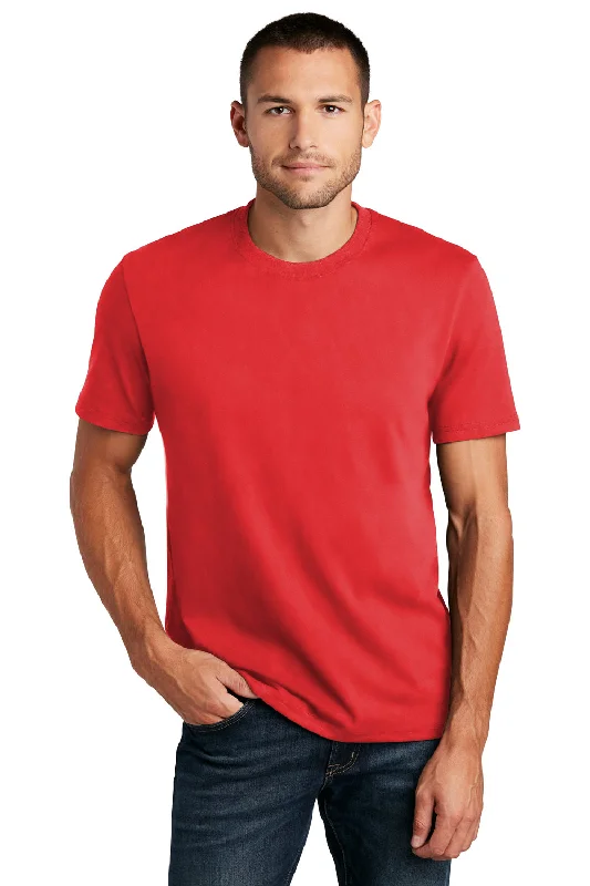 Weekend Shopping Extravaganza District Mens Re-Tee Short Sleeve Crewneck T-Shirt - Ruby Red