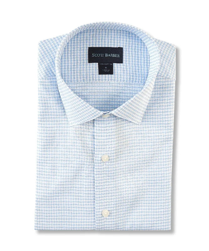 Weekend Offers That Tempt Dobby Micro Pattern, Sky