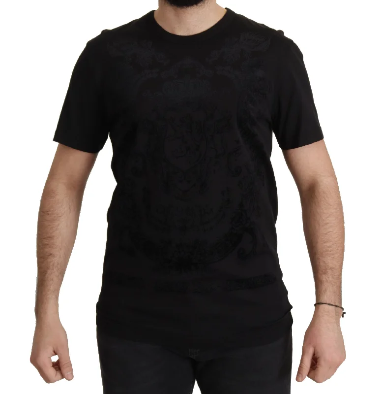Weekend Specials to Grab Dolce & Gabbana Elegant  Baroque Crewneck Men's Tee