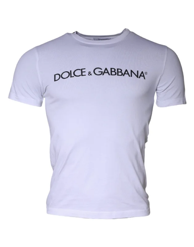 Doorbuster Deal Dolce & Gabbana  Logo Print Cotton Crew Neck Men's T-shirt