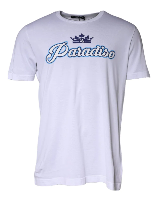 Big Discounts Dolce & Gabbana  Paradiso Cotton Shorts Sleeves Men's T-shirt