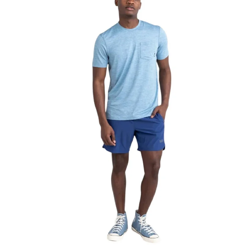 Great Deals Droptemp Short Sleeve Tee In Washed Blue Heather
