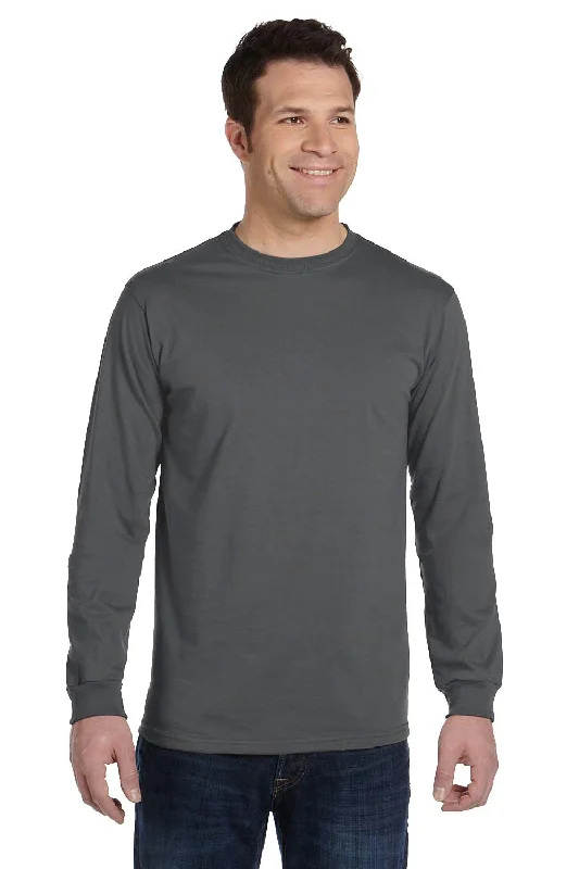 Special Discount Econscious Mens Long Sleeve Crewneck T-Shirt - Charcoal Grey