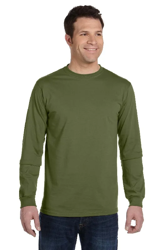 New Arrival Econscious Mens Long Sleeve Crewneck T-Shirt - Olive Green