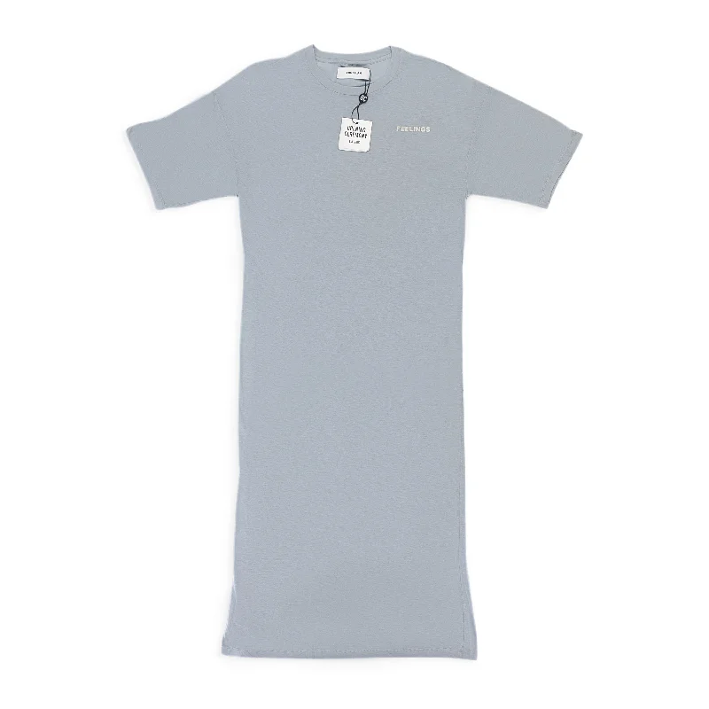 Super Bargain ELONGATED FEELINGS BLUE T-SHIRT