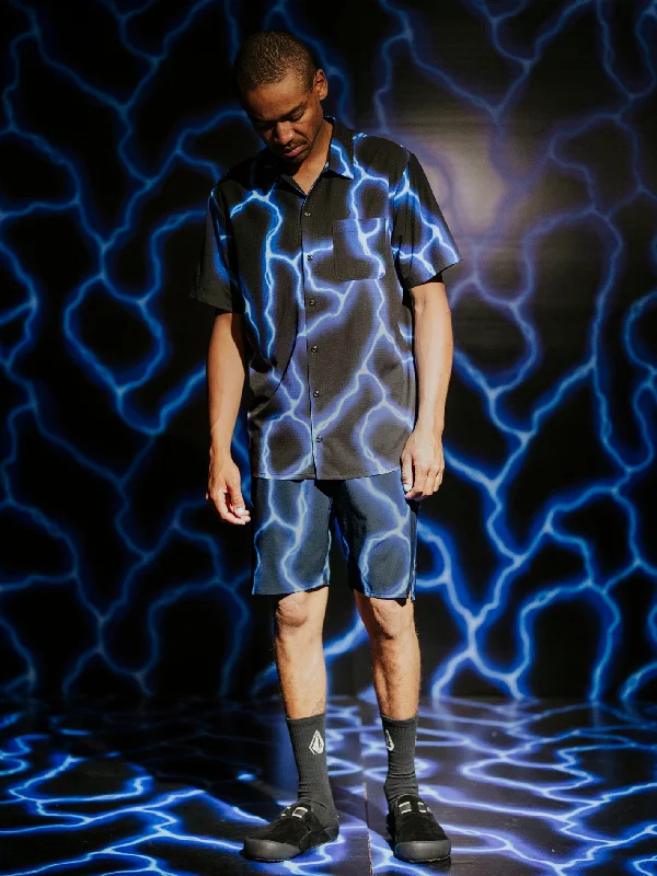 Buy Now Featured Artist Travis Spinks Ascender Elastic Waist Shorts - Black