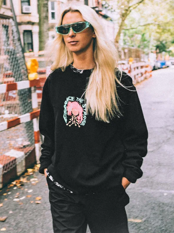 Savings Soar This Weekend Featured Artist Tetsunori Crew Sweatshirt - Black