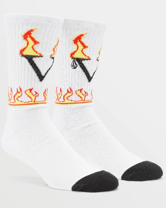 Crazy Savings Fergadelic Socks - White