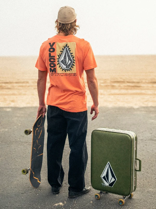 Shop and Save Flamed Short Sleeve Tee - Turbo Orange